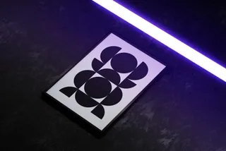 Neon Framed Poster Mockup