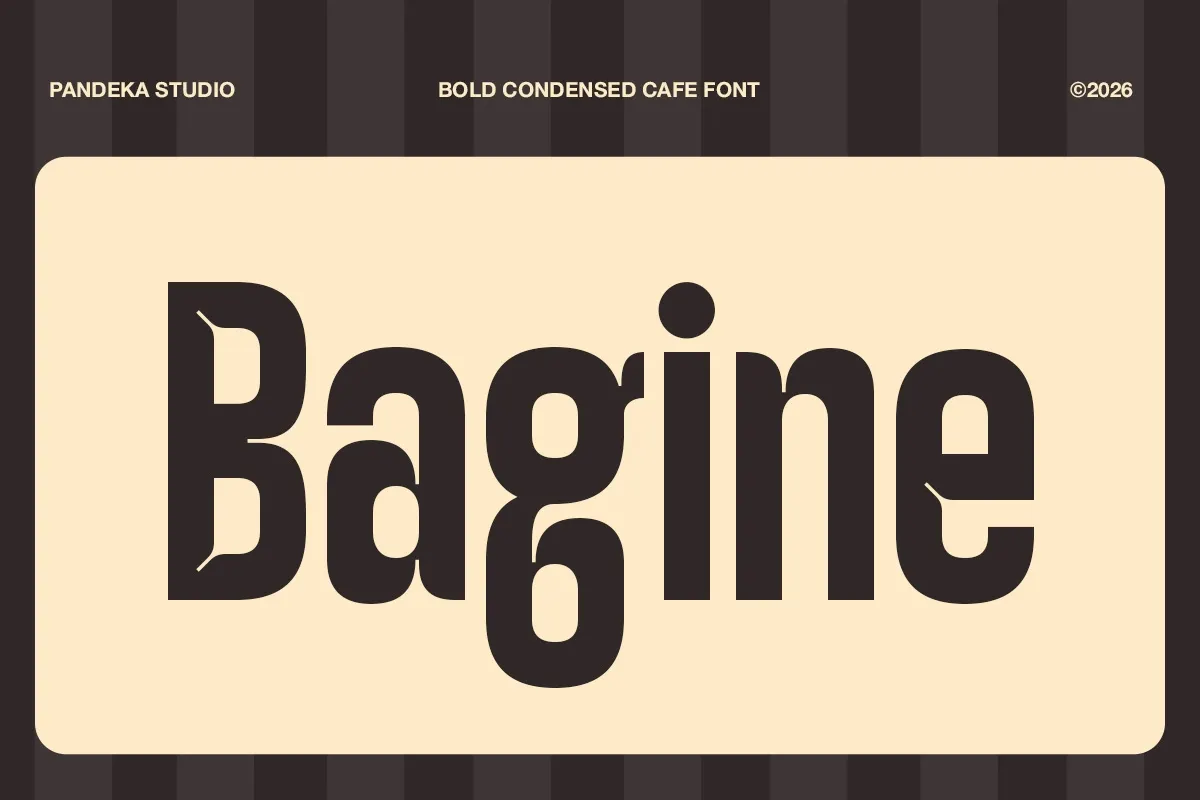 Bagine - Bold Condensed Cafe Font