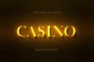 Yellow Neon Logo Mockup
