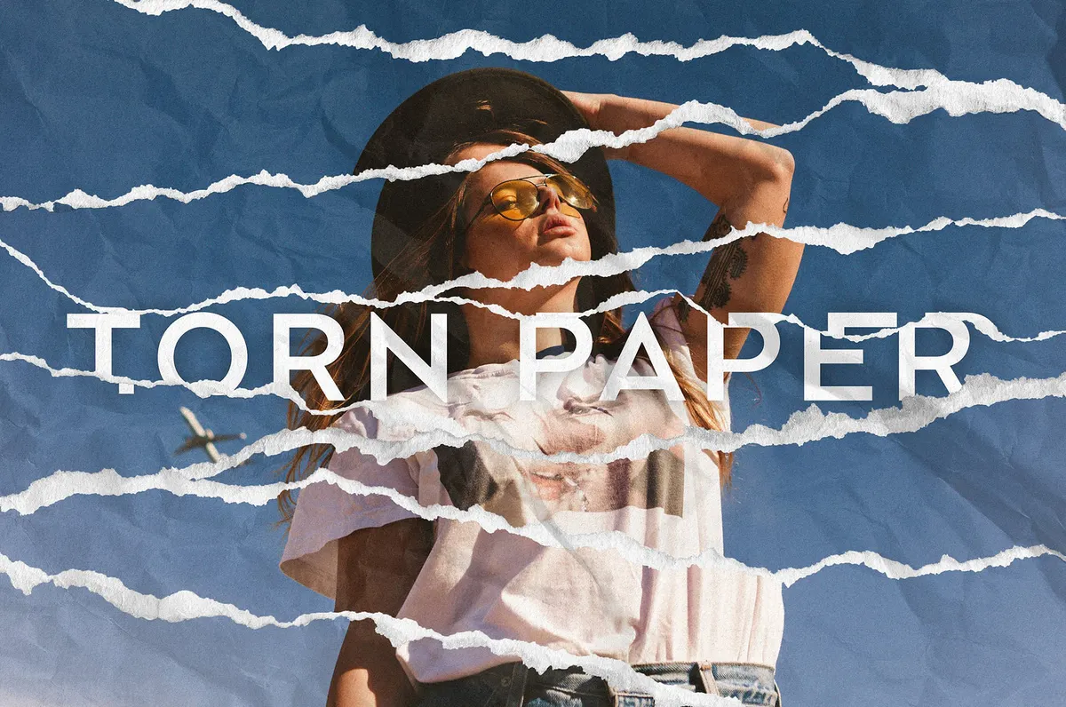 Torn Paper Photoshop Effect