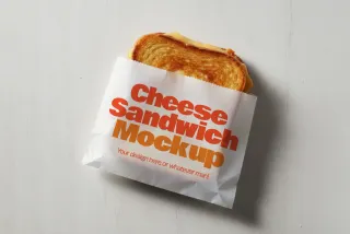 Cheese Sandwich Wrap Mockup