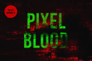 Bloody Pixel Text Effect