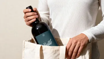 Red Wine Bottle Mockup