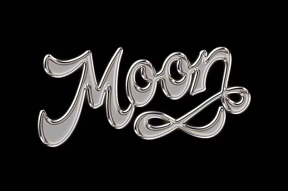 Original Chrome Metal Text Effect