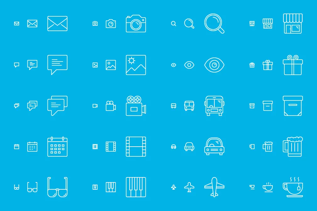 100 Responsive Line Icons