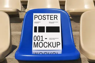 Flyer on Arena Chair Mockup