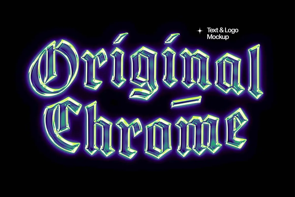 Glass Chrome Text Effect