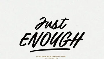 Just Enough — Quotable Font