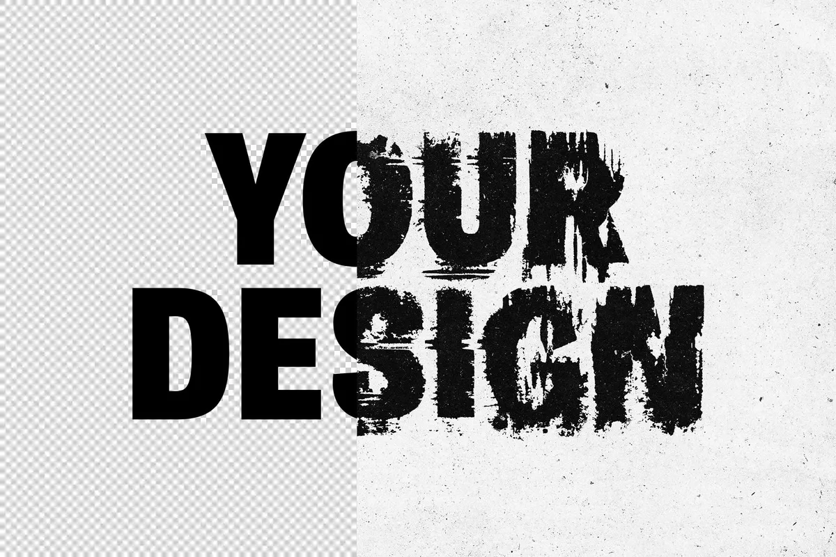 Distort Print Text & Logo Effect