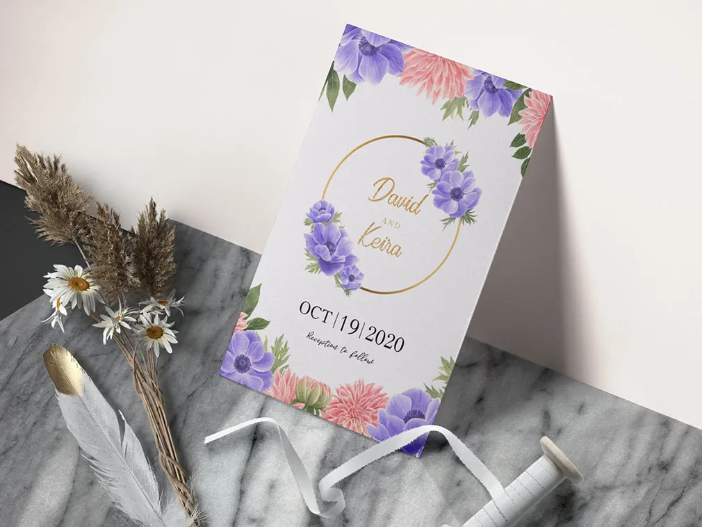 Anemone & Dahlia Flowers Clipart