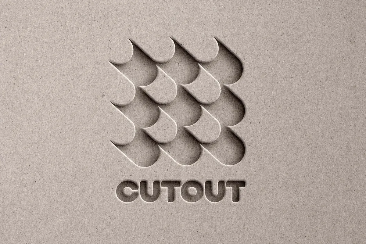 Paper Cutout Logo Text Effect