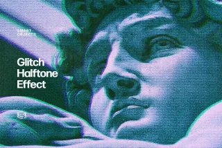 Glitch Halftone Effect