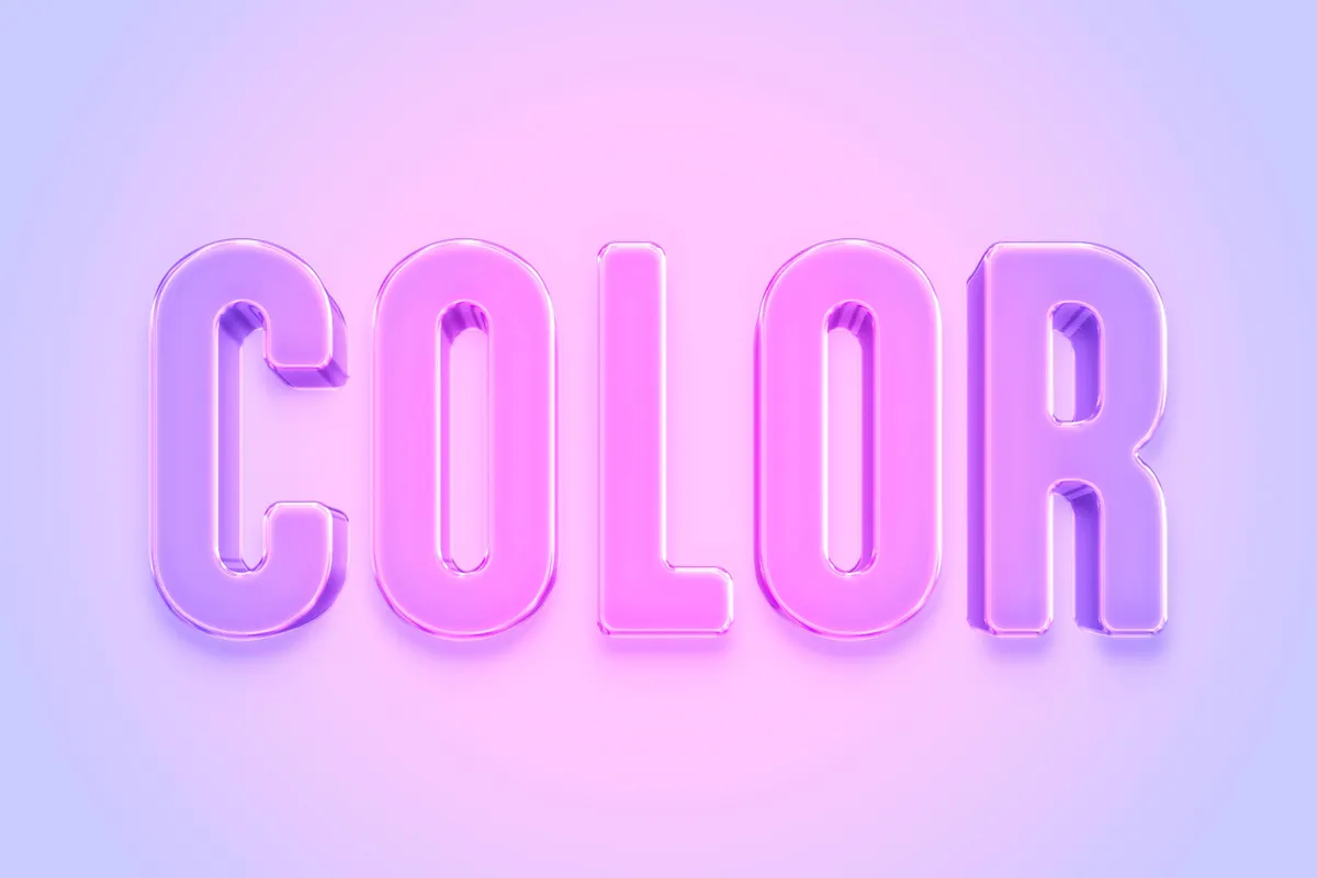 Glass 3D Text Effect