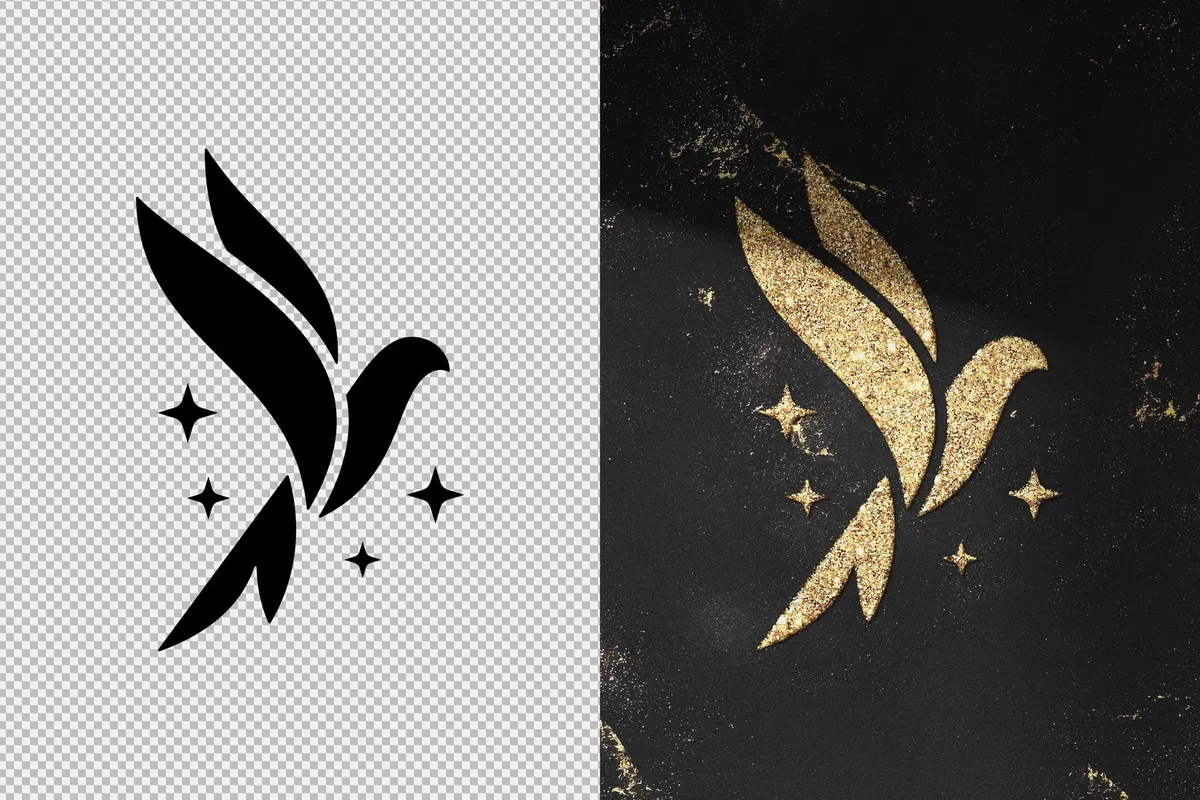 Gold Glitter Text & Logo Effect
