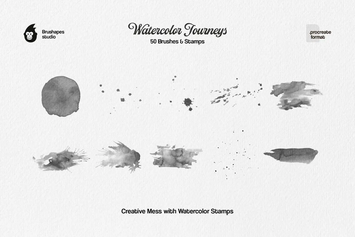 Watercolor Journey Procreate Brushes