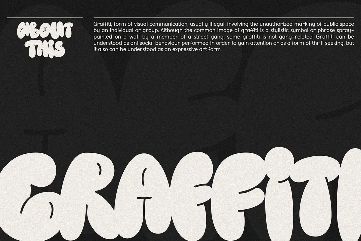 Holymoly Bubble Graffiti Display Font