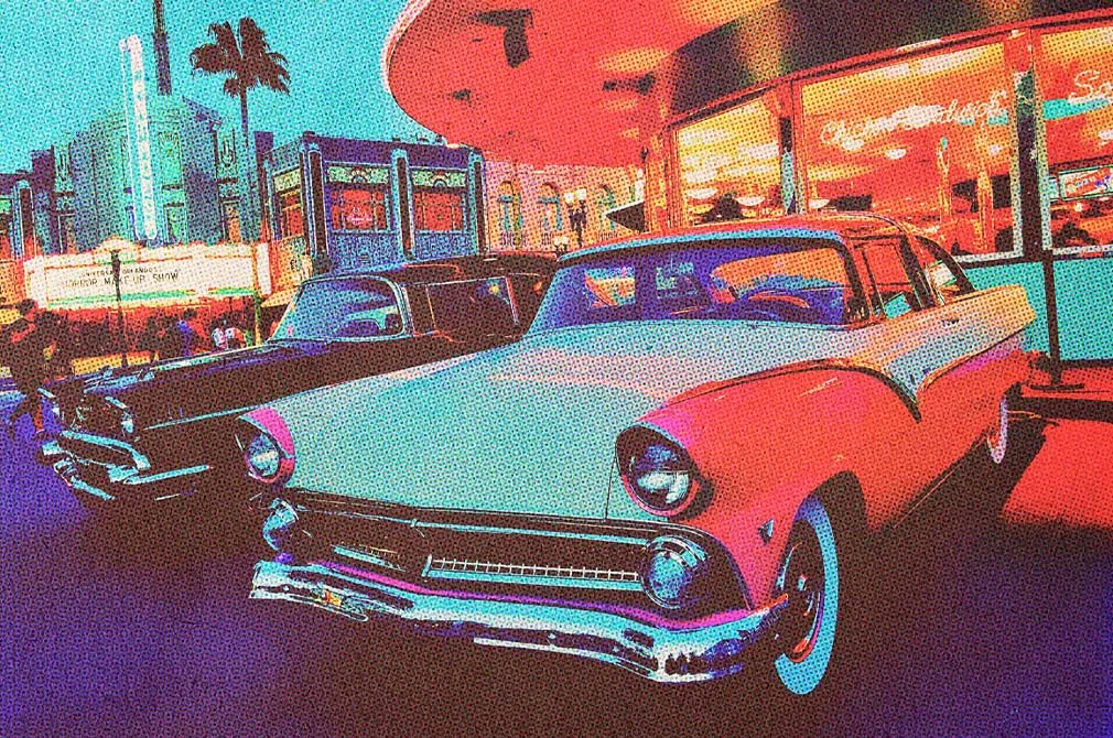 Halftone Postcard Photo Effect