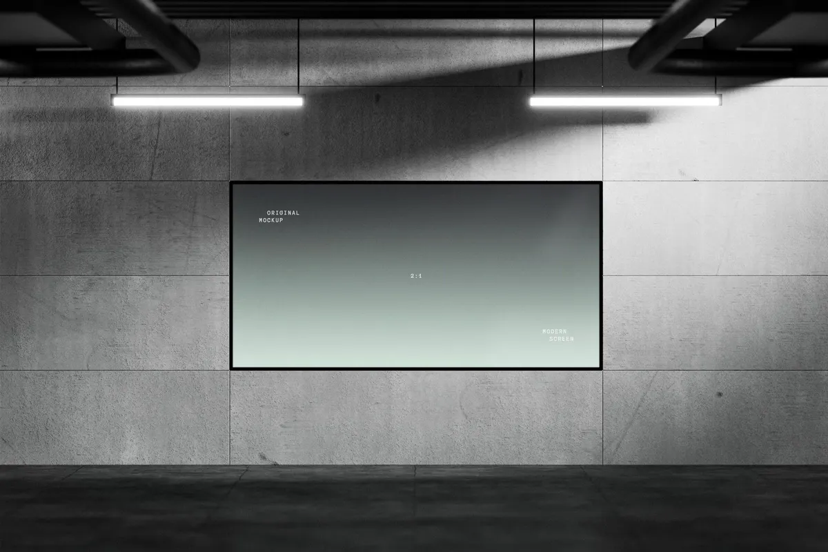 Horizontal Screen Display Mockup