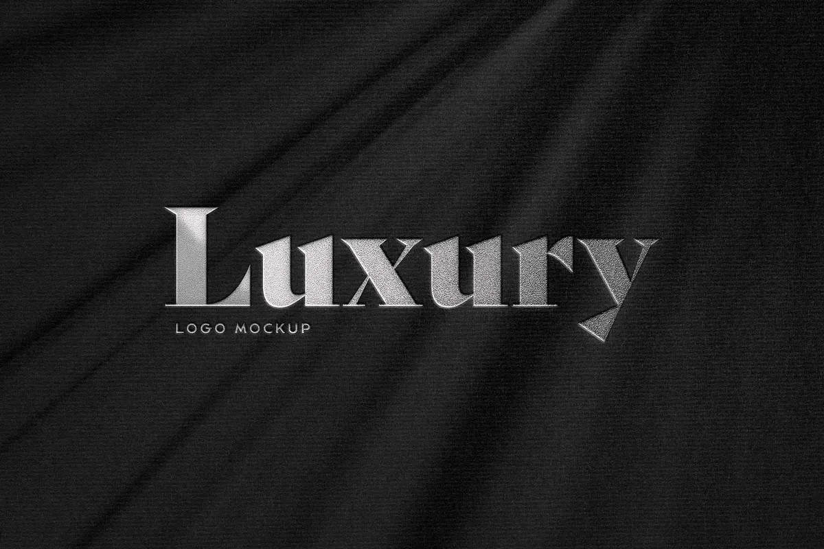 Silver Foil Logo Mockup