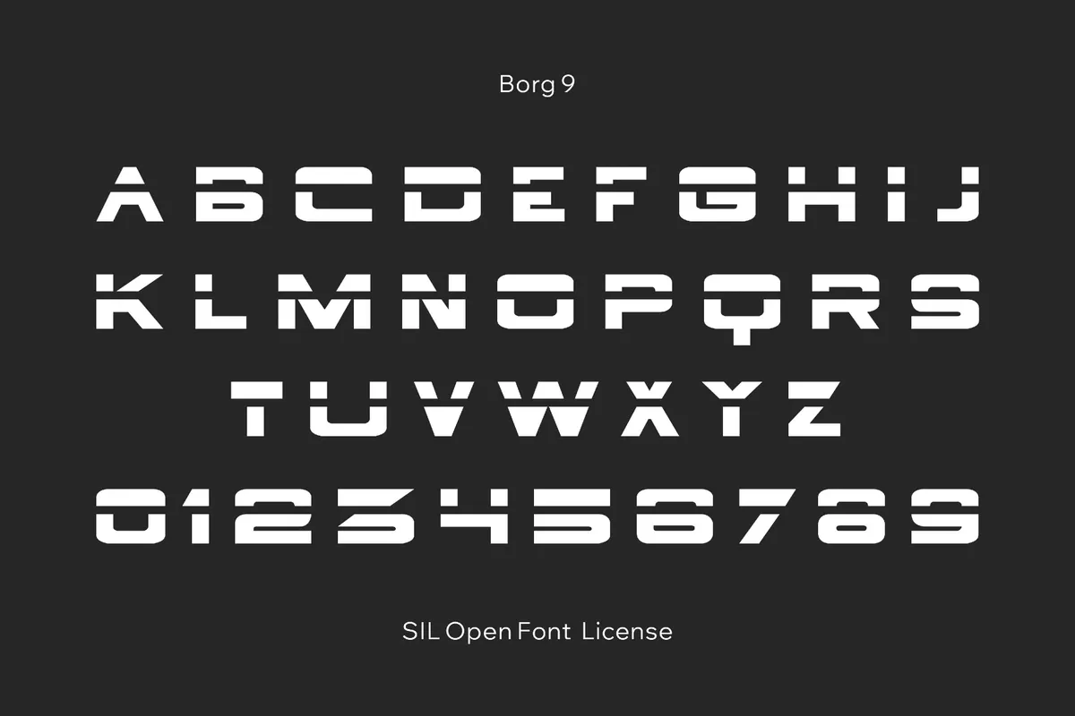 Borg 9 - 80s Tech Font
