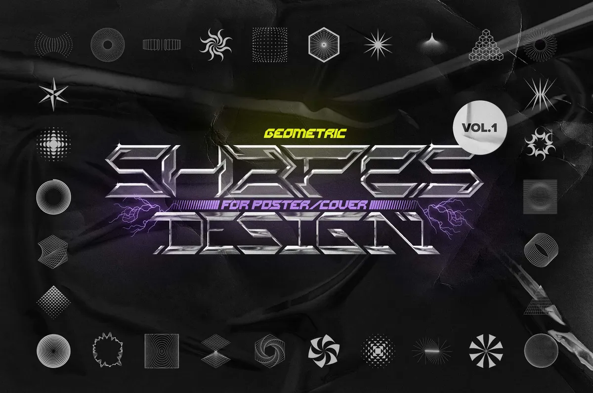 Geometric Shapes for Posters Vol.1