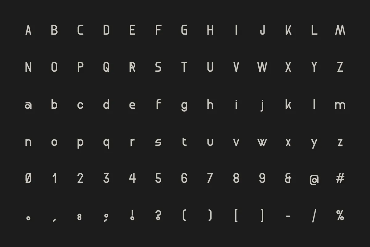 Format 1452 - Free DIN Industrial Font