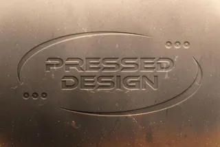Pressed Text & Logo Mockup