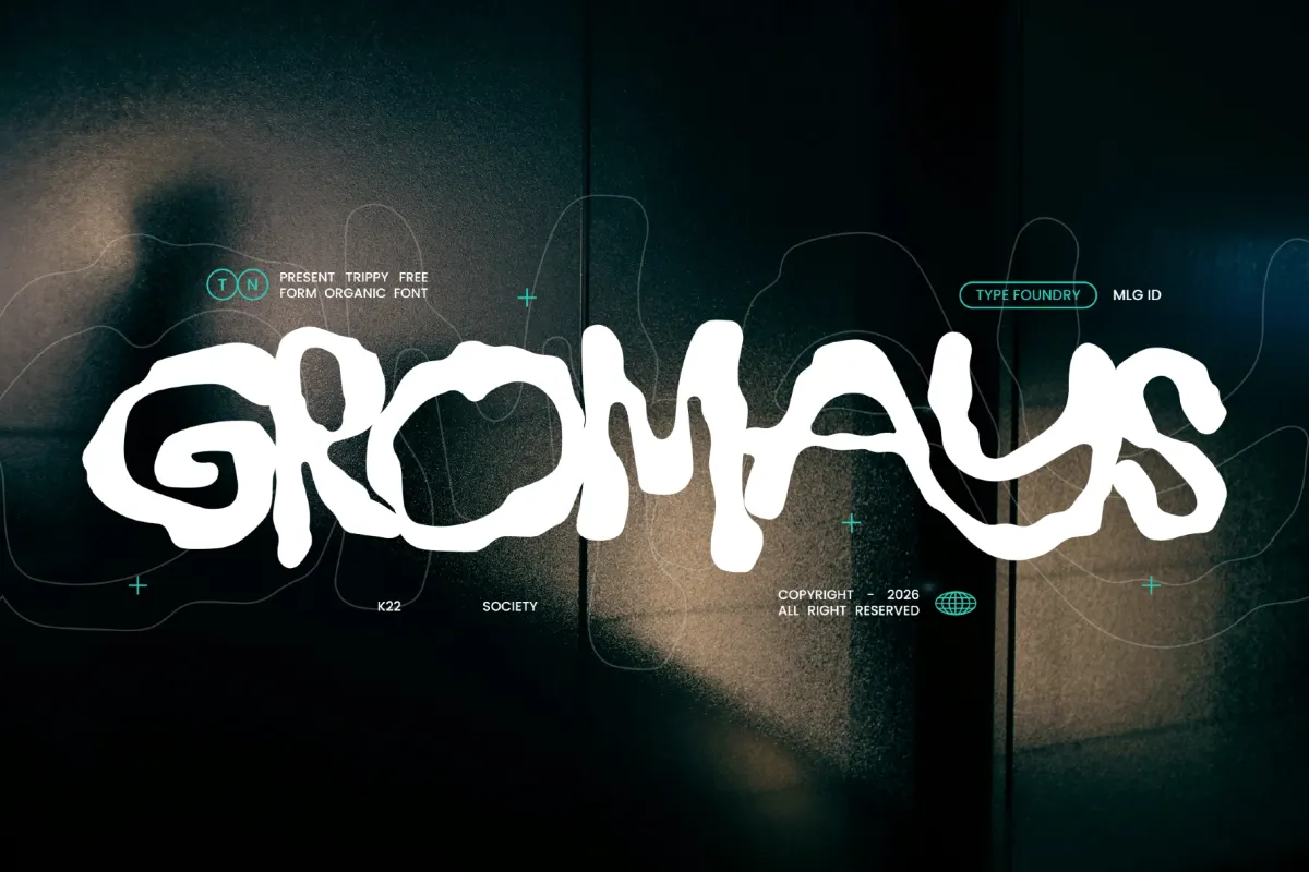 Gromays - Trippy Psychedelic Display Font