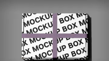 Ribbon-tied Box Mockup
