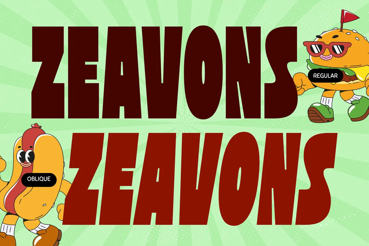 Zeavons - Retro Condensed Display Font