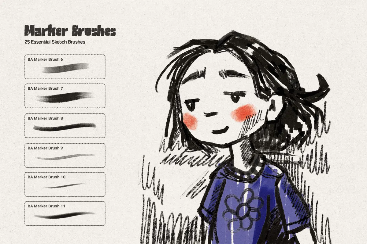 Everyday Sketch Affinity Brushes