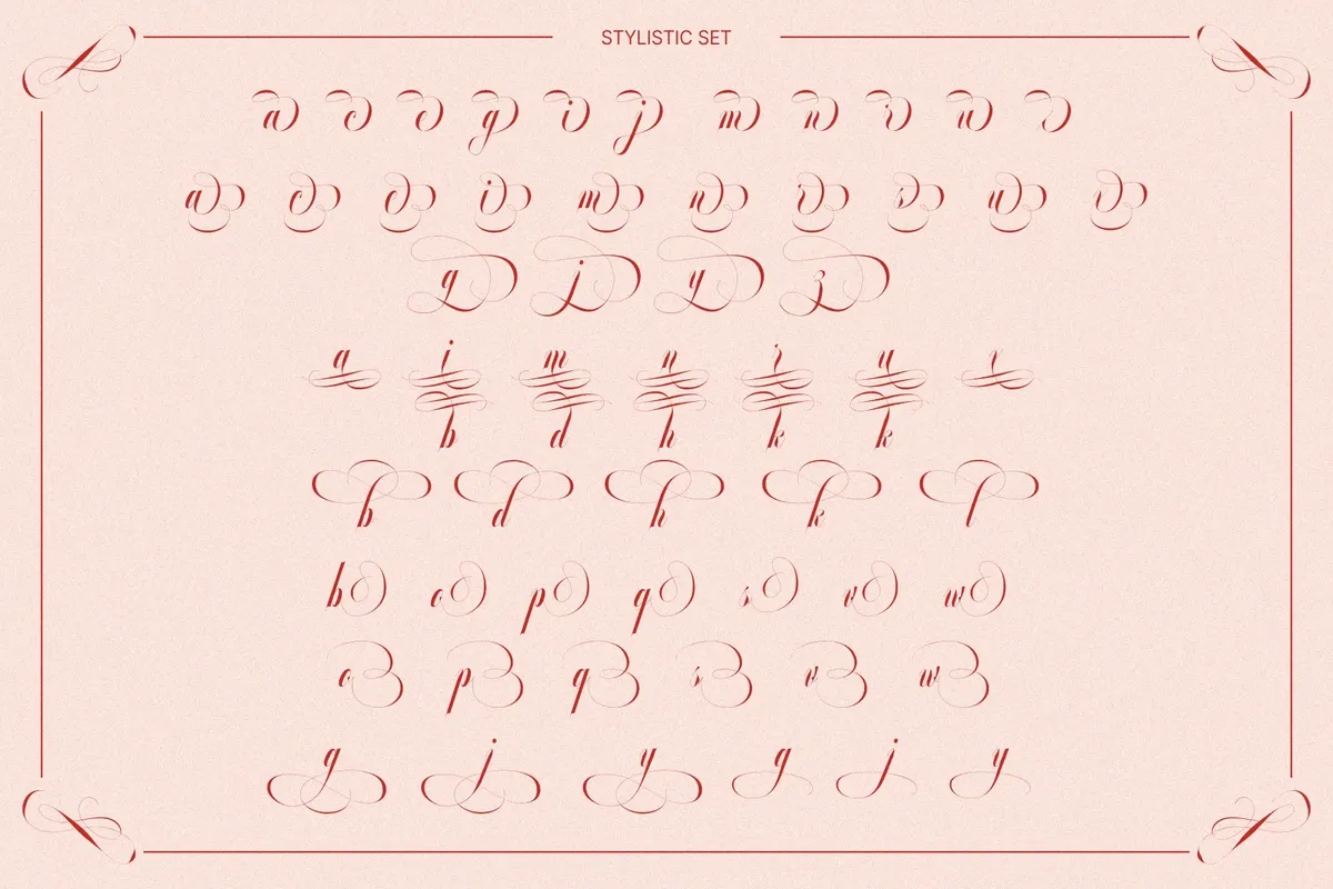 GLOWING ROMANCE — Luxury Calligraphy Font