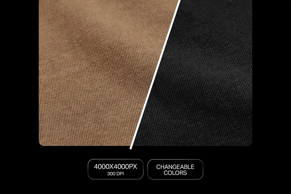 Retro-Washed T-Shirt Fabric Mockup