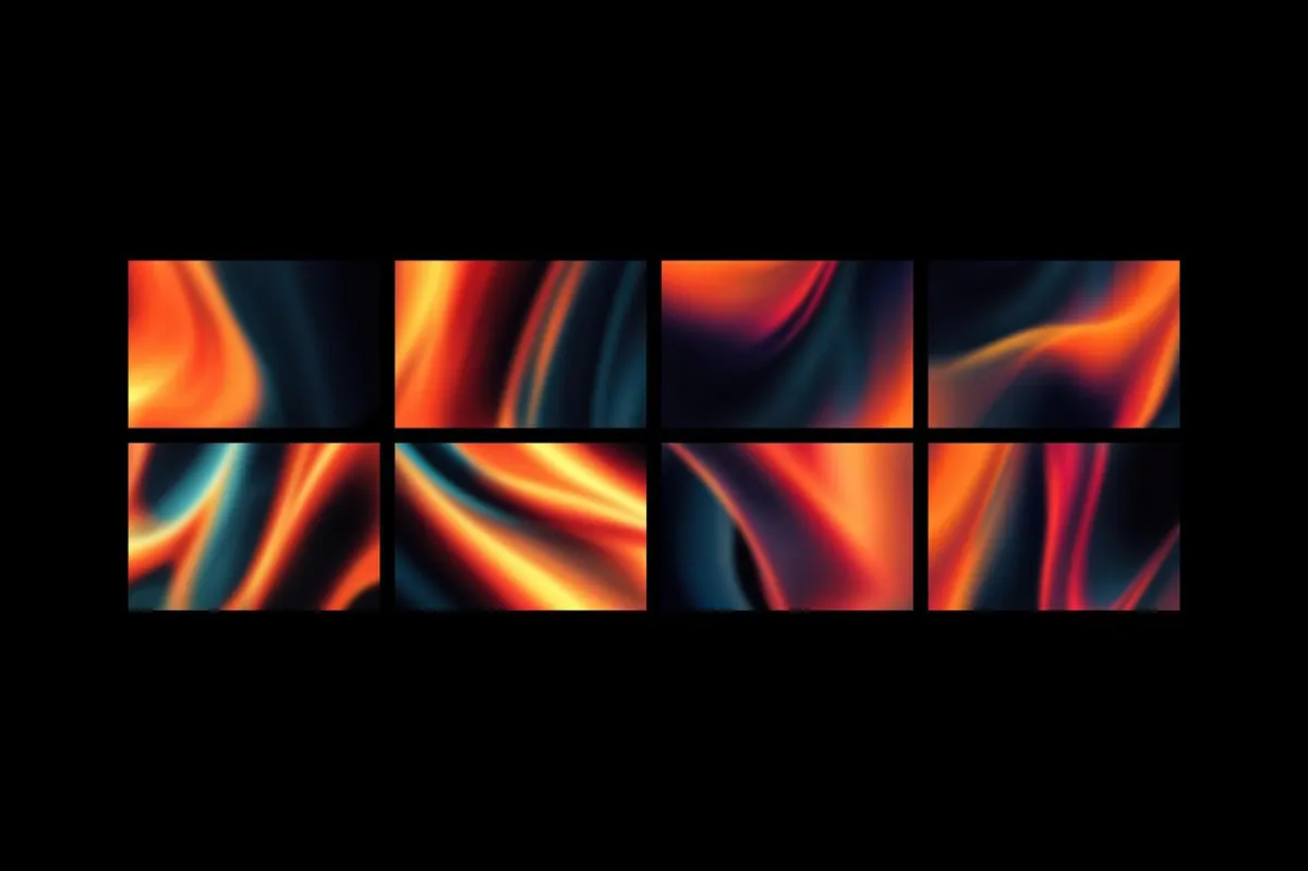 Fiery Vivid Gradient Backgrounds