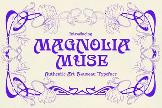 Magnolia Muse - Decortive Art Nouveau Typeface