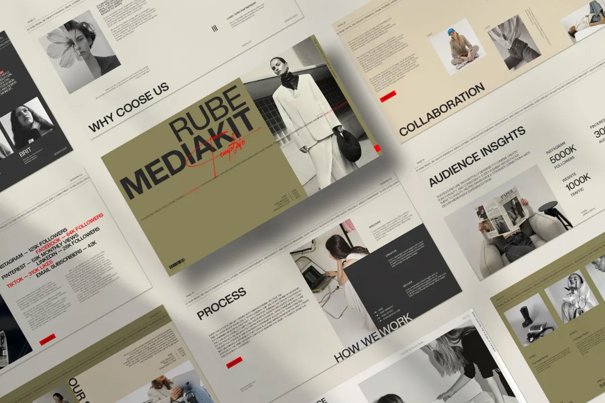RUBE — Brand Portfolio & Media Kit Template