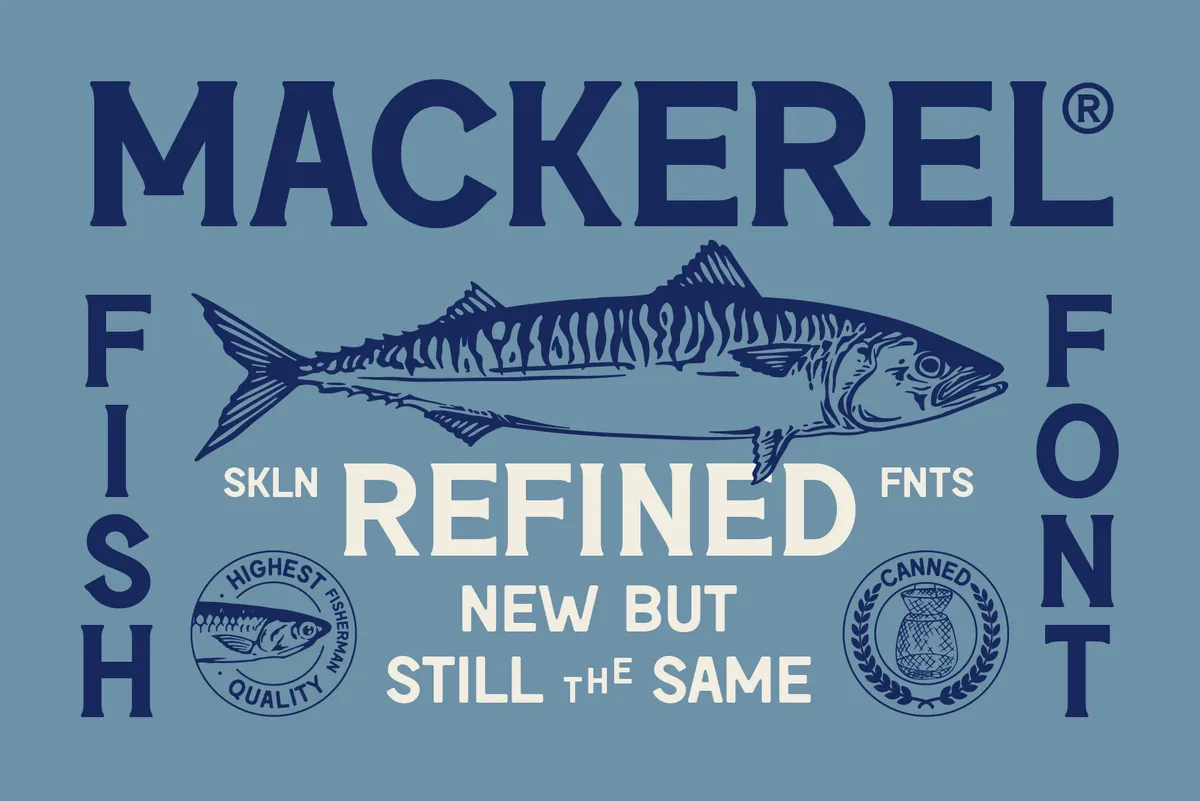 Mackerel Refined - Vintage Serif Display Font