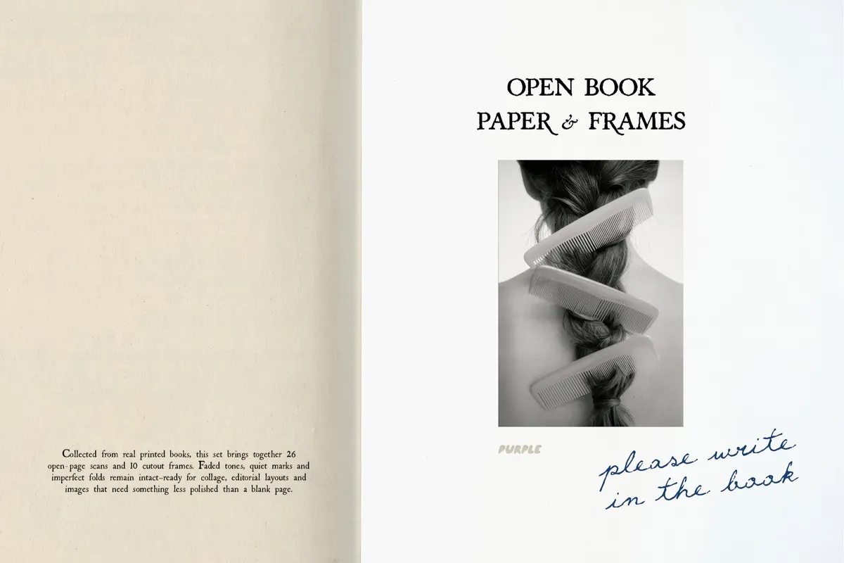 Open Book Paper Scans & Frames