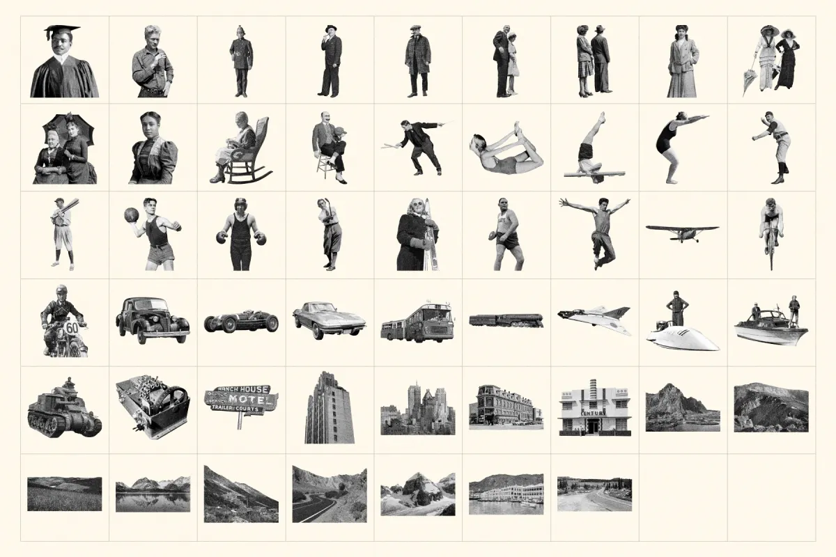 Vintage Collage Cutouts Collection