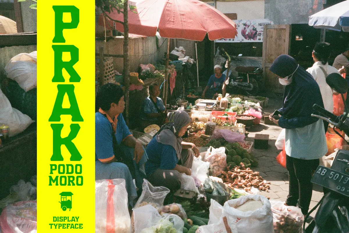 PRAK Podomoro - Hand-Cut Display Font