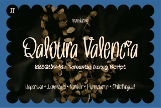 Qaloura Valencia - Romantic Luxury Script Font