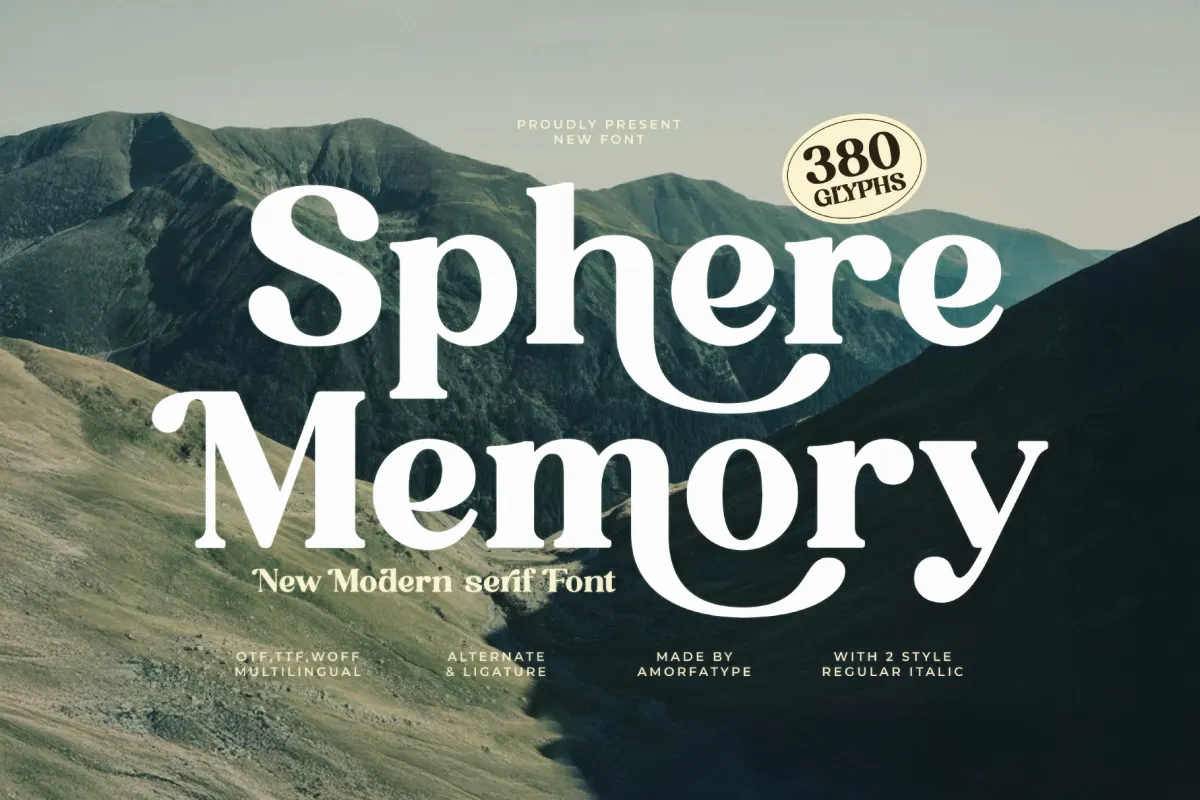 Sphere Memory - Bold Modern Serif Font