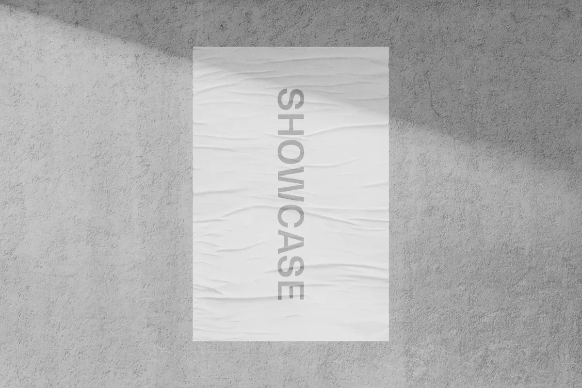 Raw Concrete Wall Poster Mockup