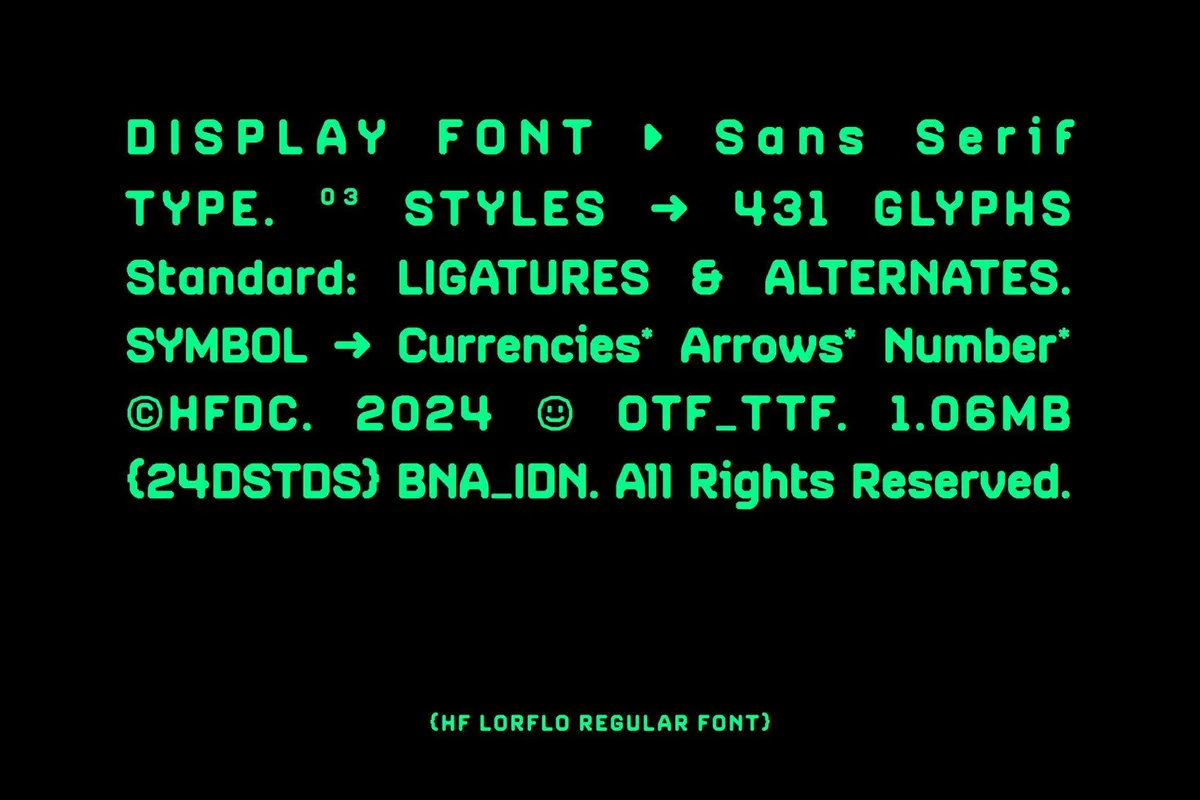 HF Lorflo Display Font