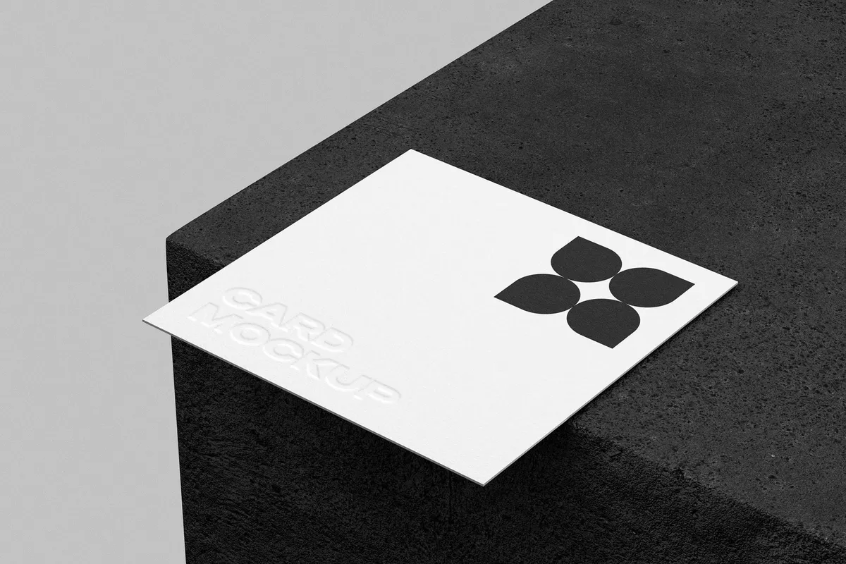 Minimalist Square Card Mockup