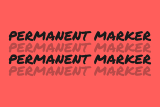 Permanent Marker Handwriting Font
