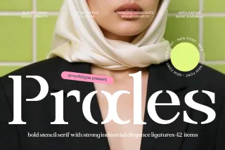 Prodes - Bold Stencil Serif Font