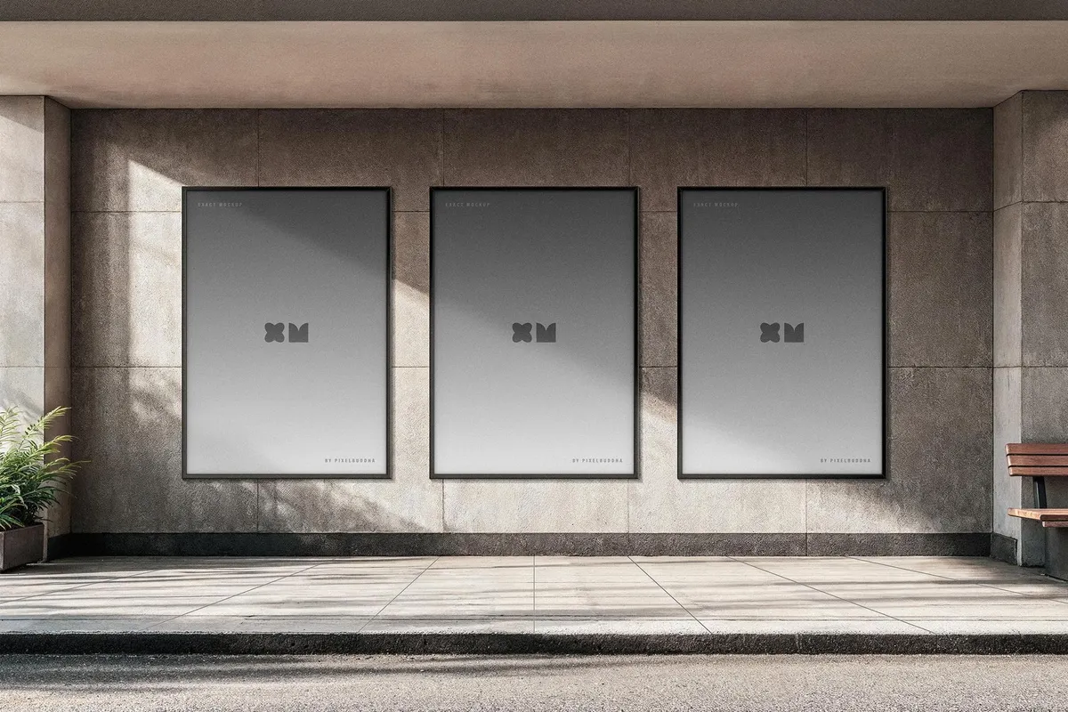 Uptown Outdoor Posters Mockup