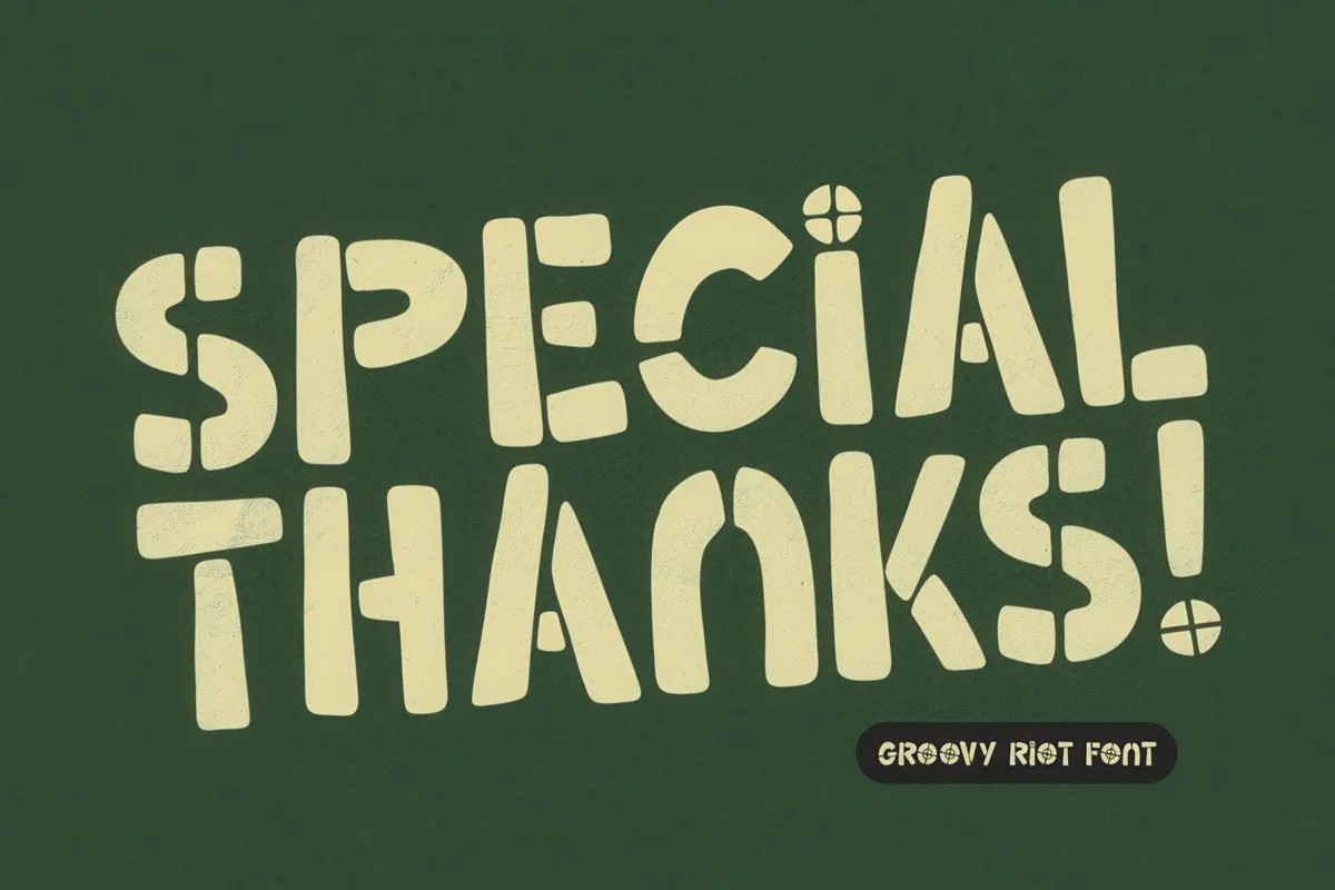 Groovy Riot — Stencil Handwritten Font