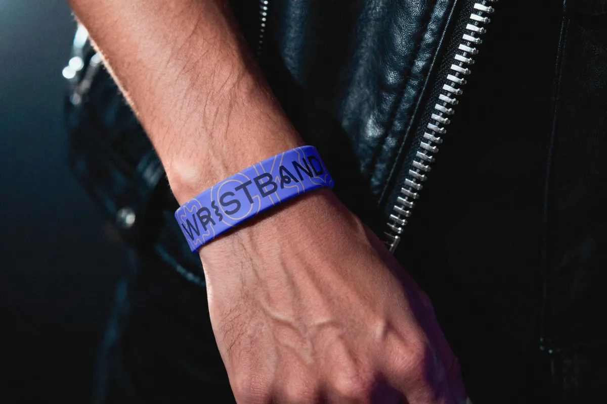 Rubber Bracelet Mockup on Wrist